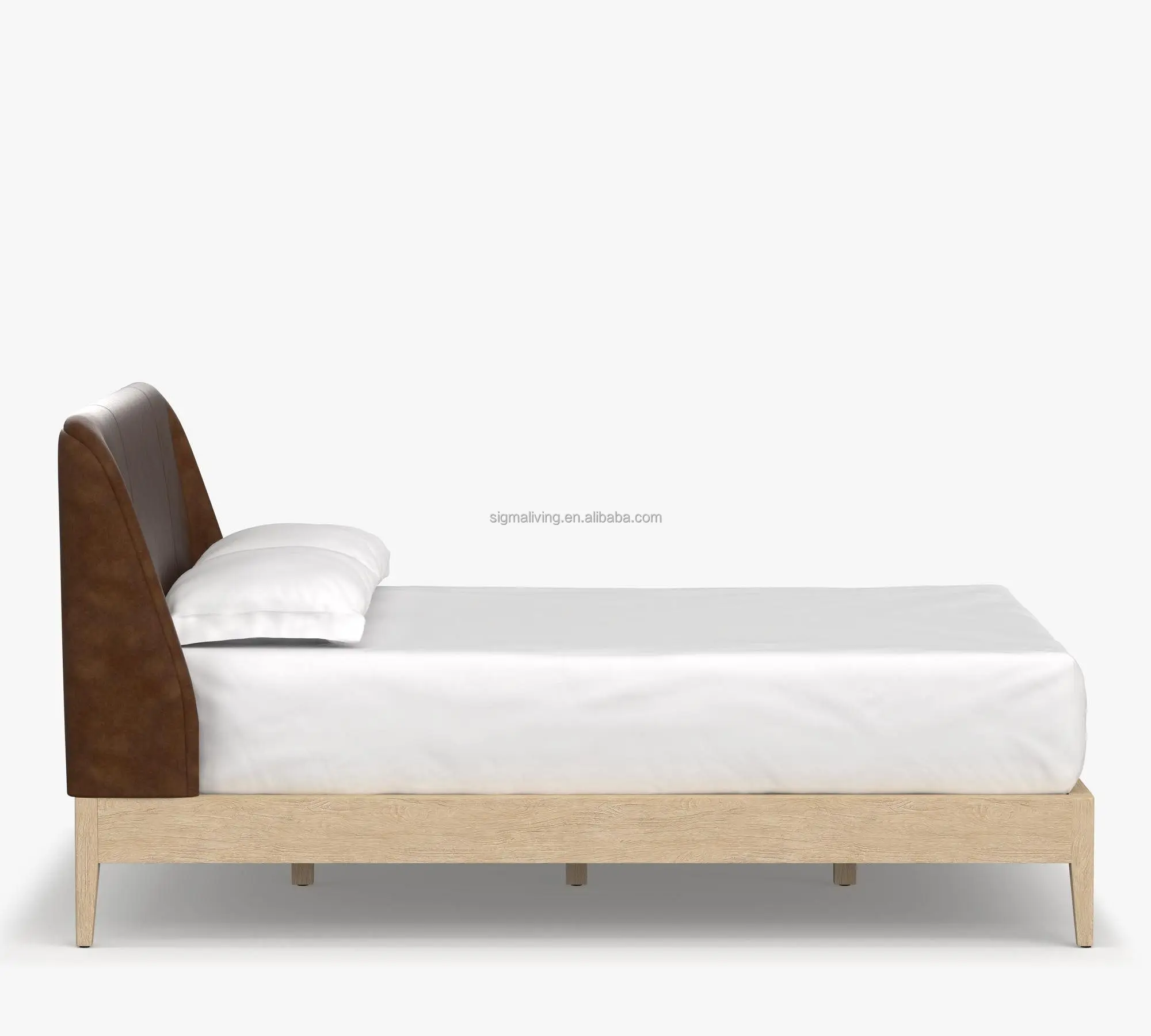 king bed platform bed bedroom furniture leather panel leather bed