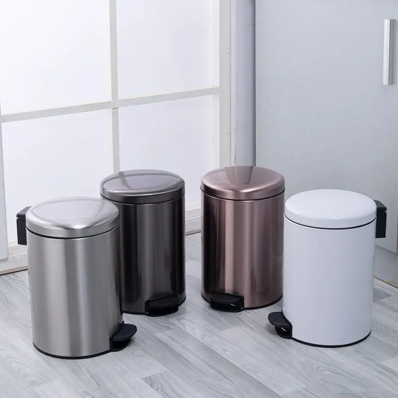 Bedroom Trash Bin With Foot Pedal Kitchen Trash Bin Stainless Steel   Hc0e4e7c8d14349e486e0fb1374400e85V 