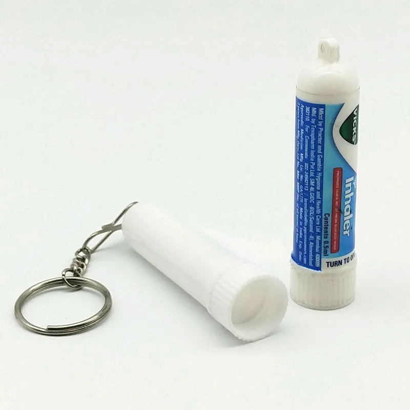 Blank Nasal vapor Inhaler case with Keychain