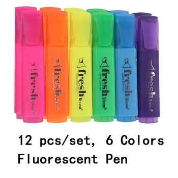 12pcs Fluorescent Highlighter Markers For Journaling