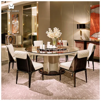 テーブル　イタリア　ベッド　テーブルセット イタリアのダイニングテーブルセット6人乗り木製ダイニングテーブル