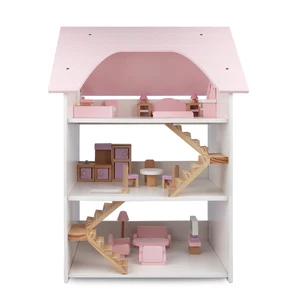 Manufacturer Direct Sale Best-Selling Three-Story Montessori Educational Toys Multi-Functional Doll Houses for Boys and Girls