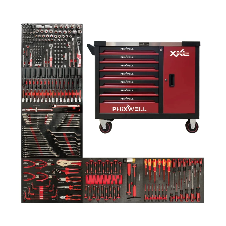PHIXWELL Metal Storage Cabinet with 7 Drawers for Garage Tool