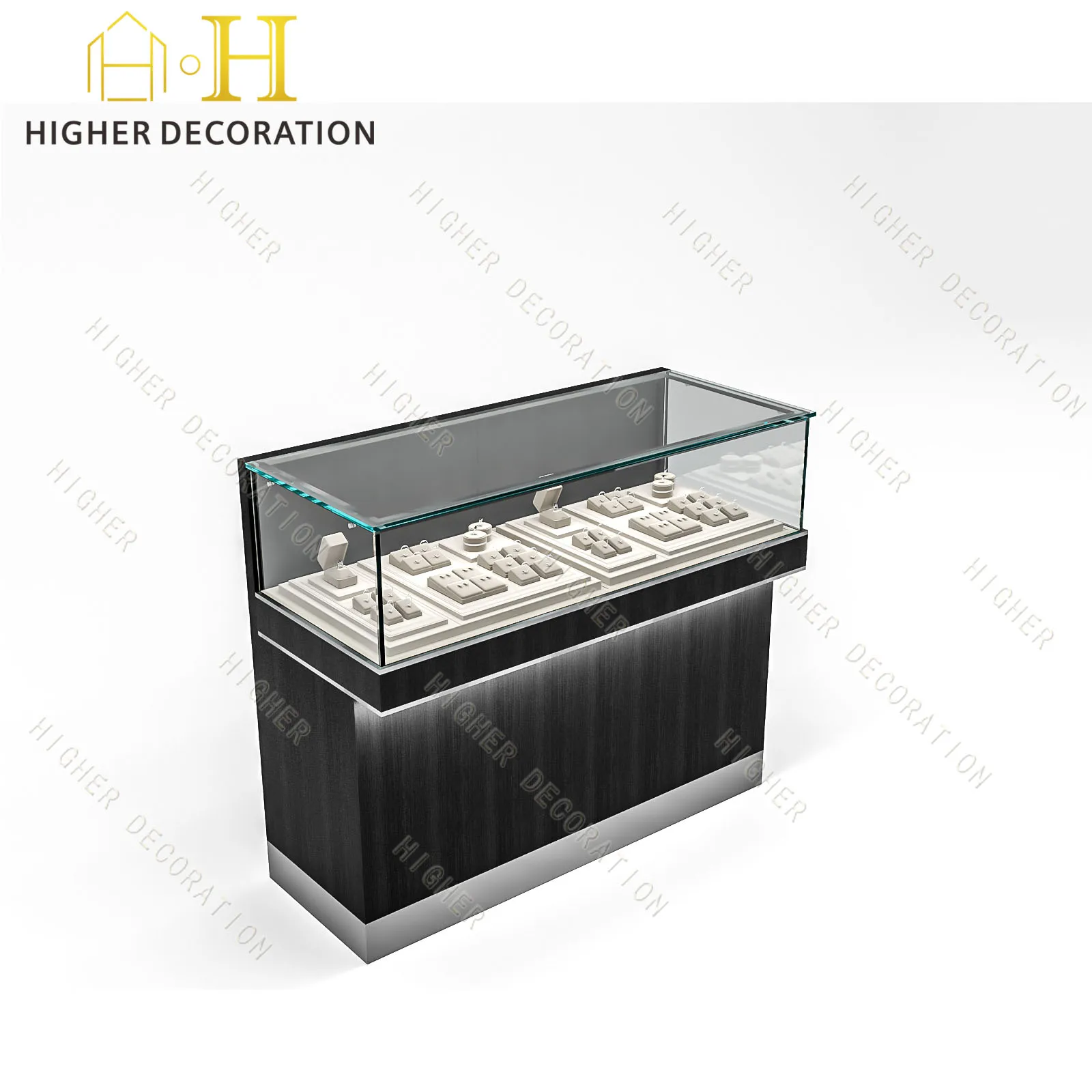 ハイエンドカスタムガラスショーケースLED照明付きジュエリー