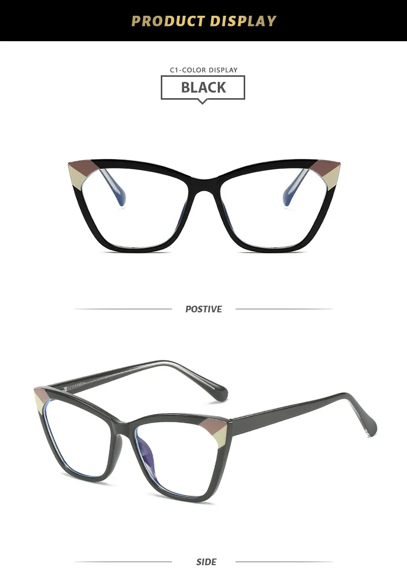 Transparent Sexy Leopard Cat Eye Women Glasses Frame 2023 Fashion Clear