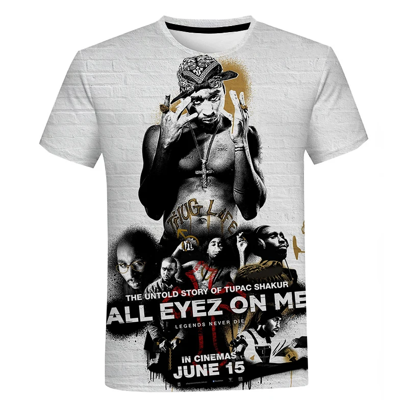 Rapper Tupac 2pac 3d Printed Shirt For Men Hip Hop T-shirt 3d Digital ...