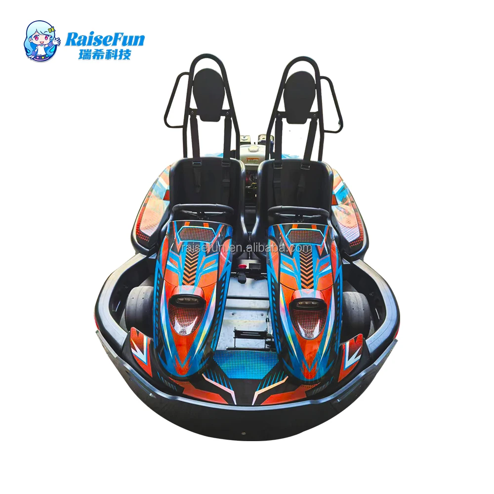 RaiseFun Affordable Adult Two-seater Gasoline Go-kart High Quality 4-Wheel Drift Commercial Petrol Karting Racing Car for Sale