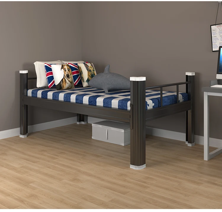 Student bedroom furniture metal single framle bed iron steel single bed