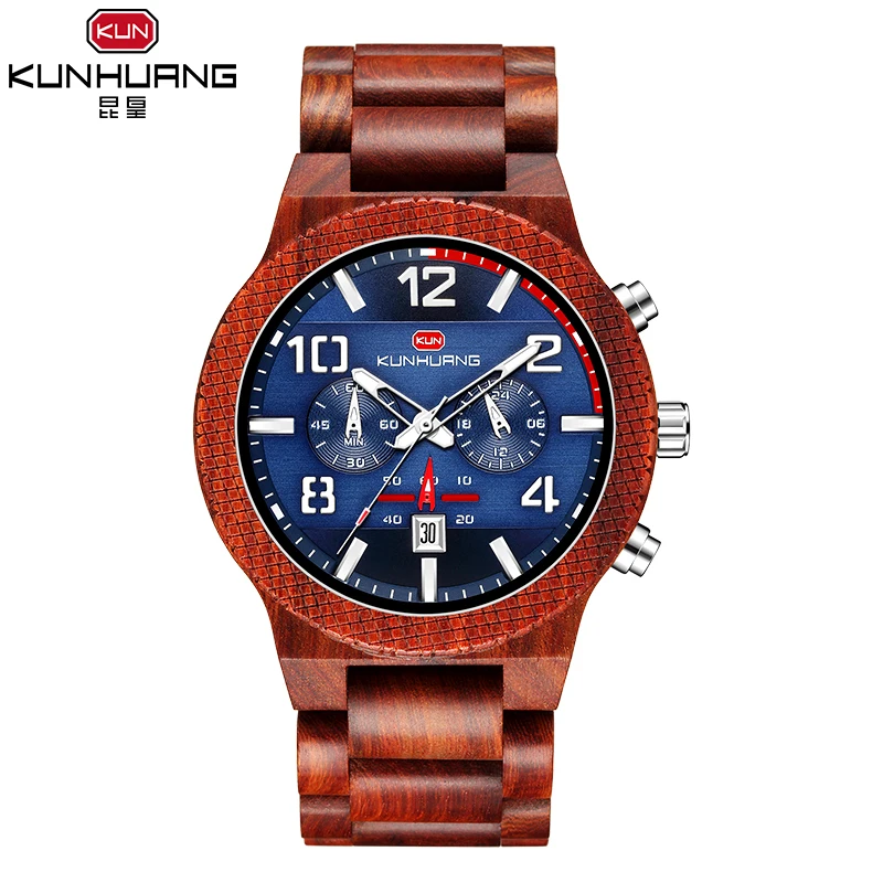 Most popular China factory direct sale high quality wood wristwatch