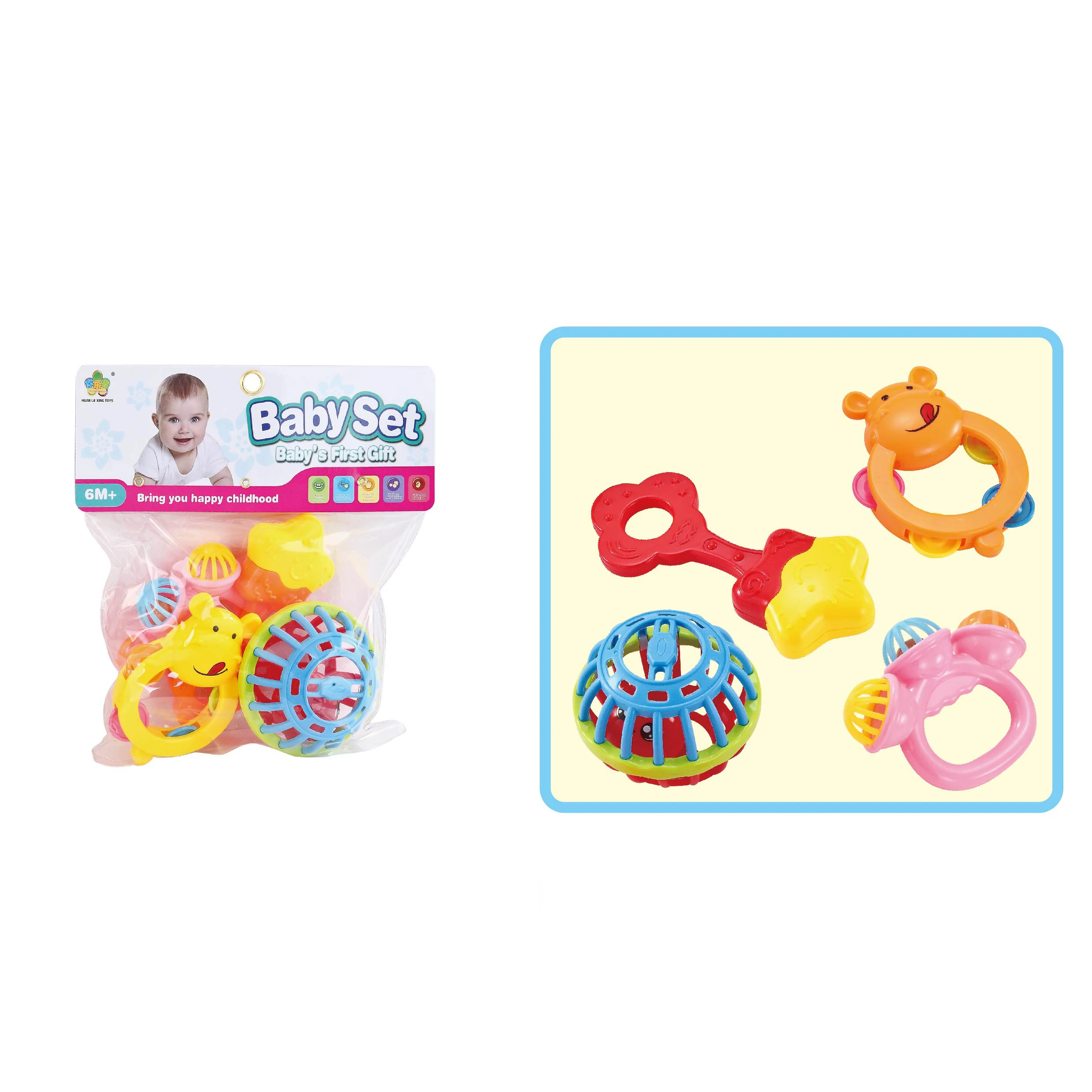 Низкая цена, Лидер продаж, высококачественные пластиковые погремушки на запястье, набор прорезывателей, погремушки для детей