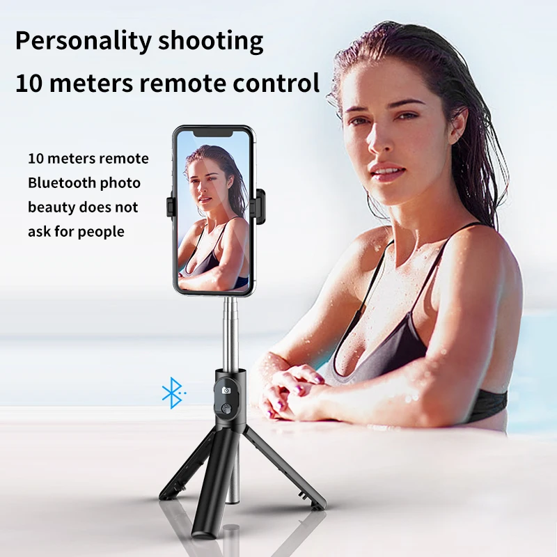 3 in 1 Wireless BT Foldable Mini Tripod Expandable Monopod Remote Control Selfie Stick