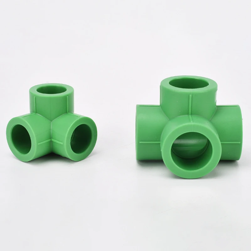 PPR Special Corner Three Way Four Straight Angle All Plastic Cross Hot and Cold Water Pipe Joint Hot Melt Fittings