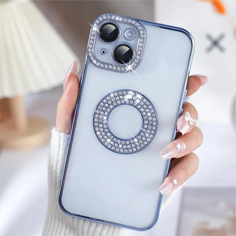 Decorating Phone Case For Iphone 15 Plus Pro Max Hot Selling Accessories Hard Glitter Clear Myc7011 Laudtec