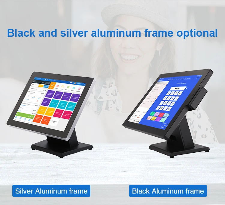 Round Pos Machine 17 Inch Pos Machine Windows Aluminum Touch Screen All in One