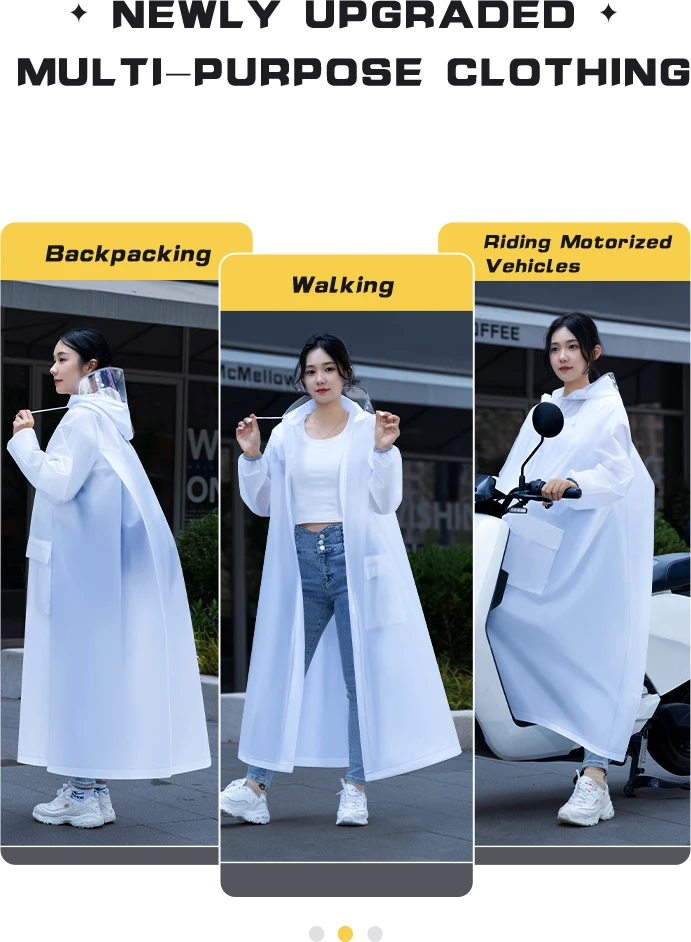 Wholesale  Emergency Raincoat Transparent Eva Plastic Reusable Waterproof Rain coat  climbing Coat for Girls Adults supplier