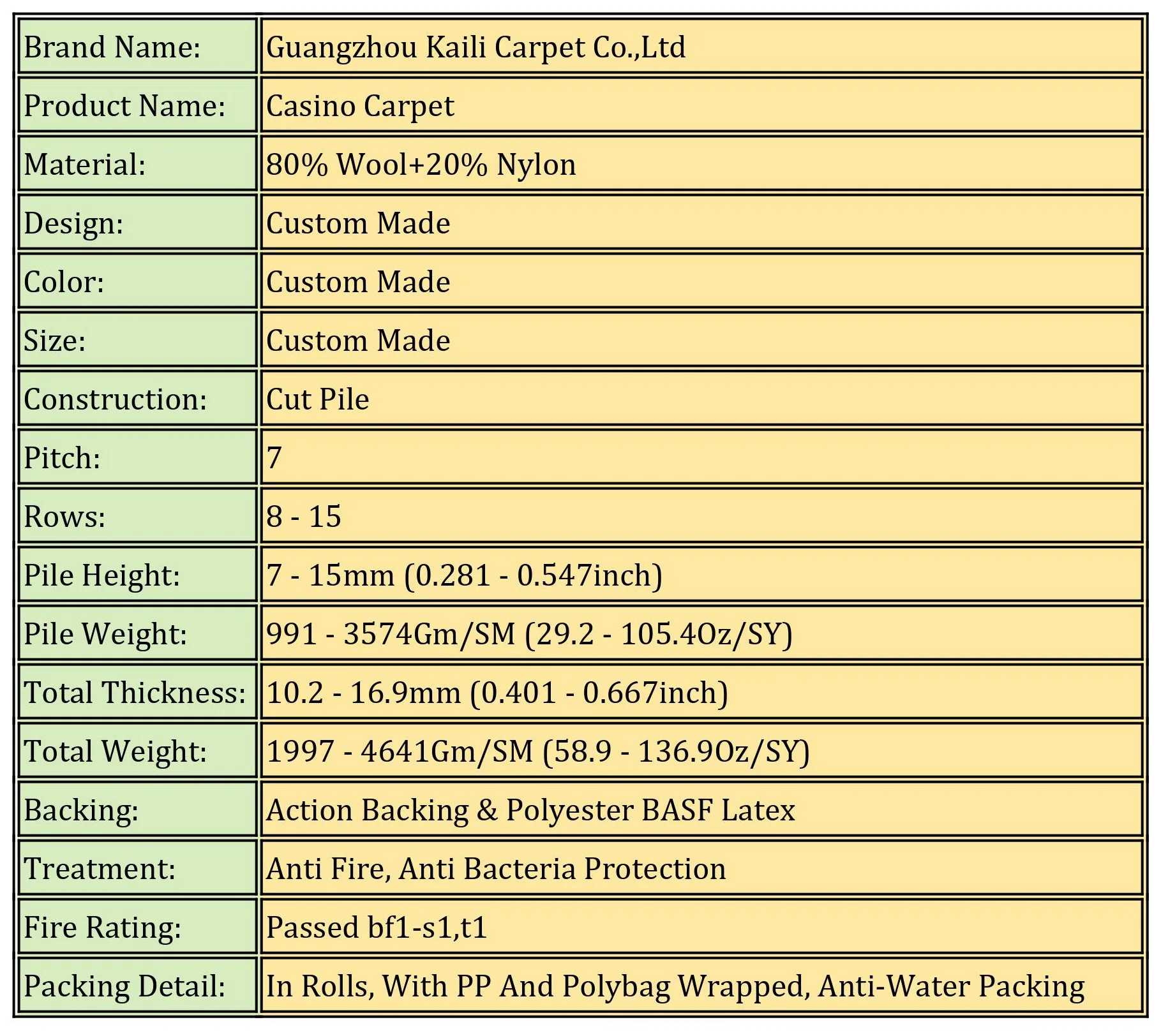 Competitive Price Carpet Floor Axminster Wool Carpet Hotel Nylon Casino