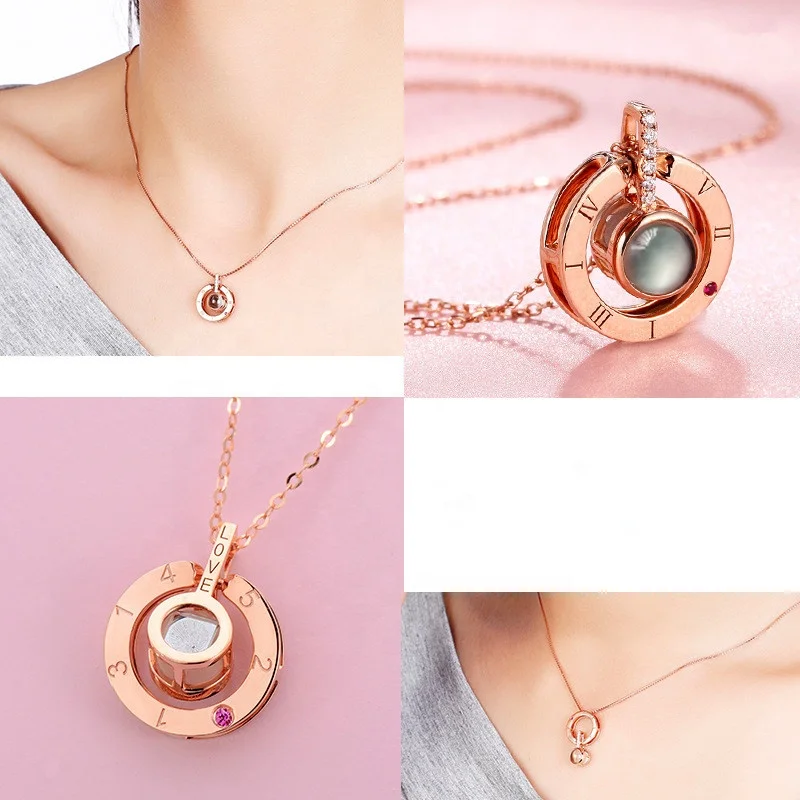 Rose Gold Silver 100 Languages I Love 