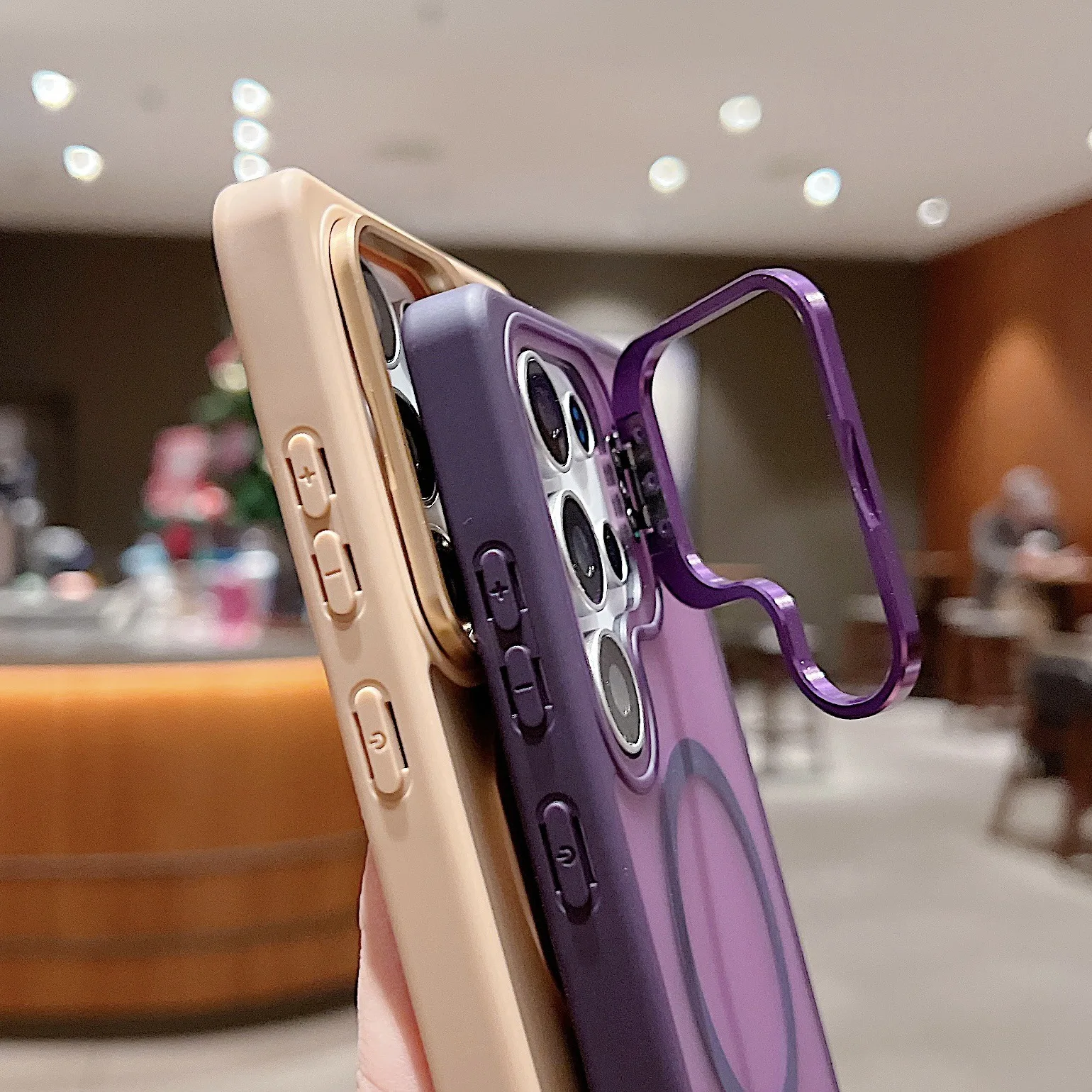 Luxury Wireless Charging Magnetic Matte Colorful Transparent Phone Case for Samsung S23 Ultra S25 Plus S24 FE Protective Cover