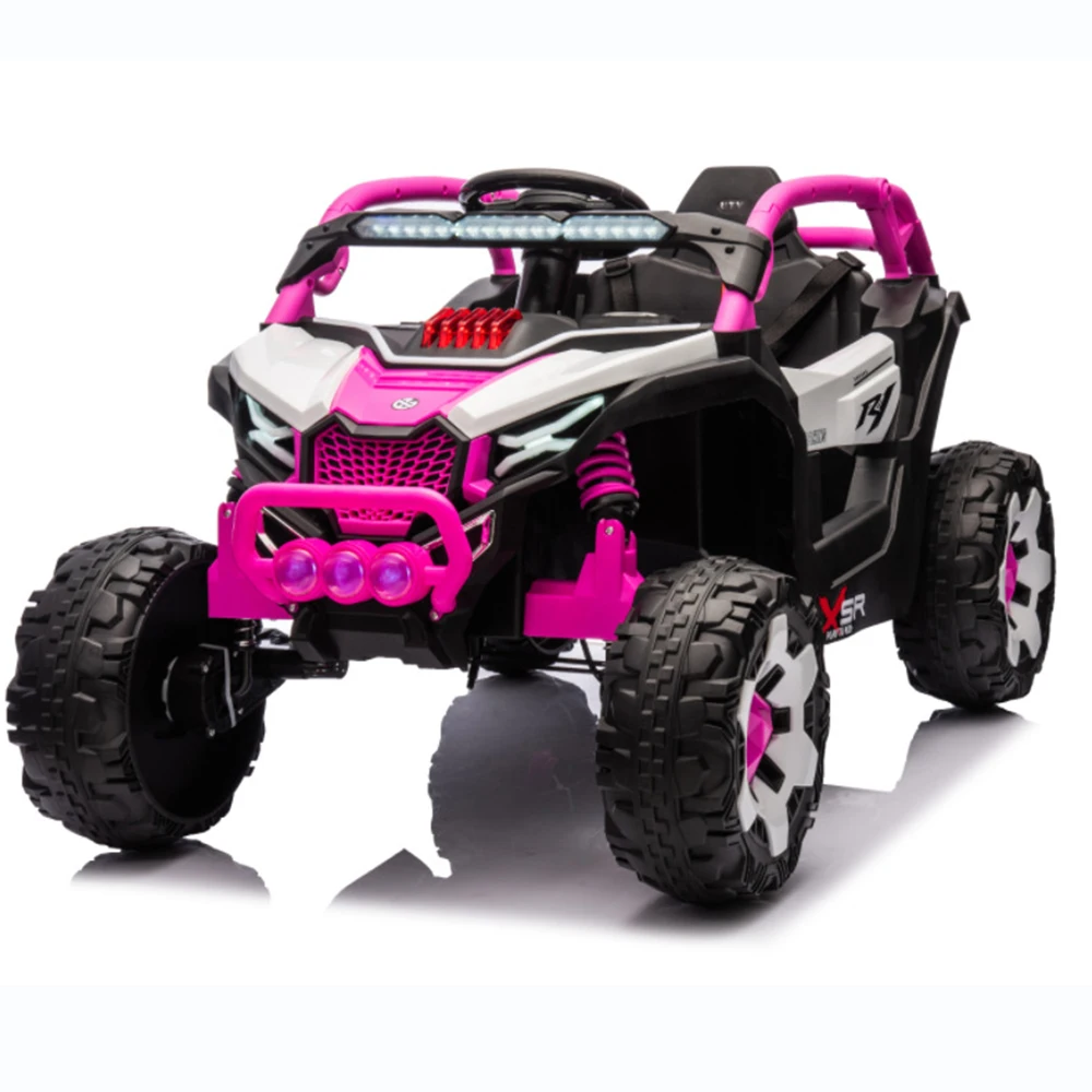 New Children's Electric Four-Wheel Off-Road Ride-On Double-Seater Remote-Controlled Toy Car for Kids