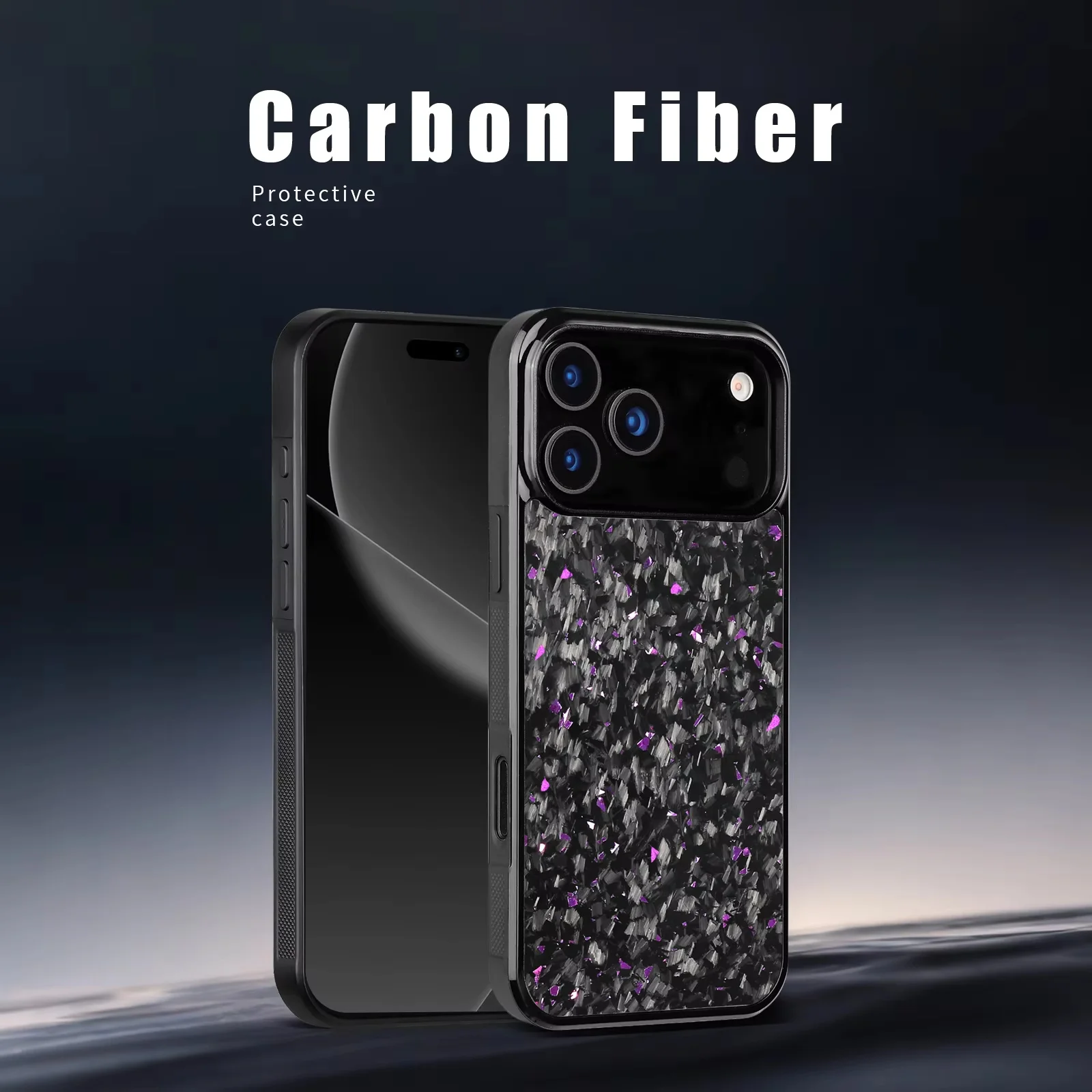 product anti drop magnetic real carbon fiber slim dry hard pc phone cover carbon fiber phone case for iphone 17 16 15 14 13 12 pro max-6