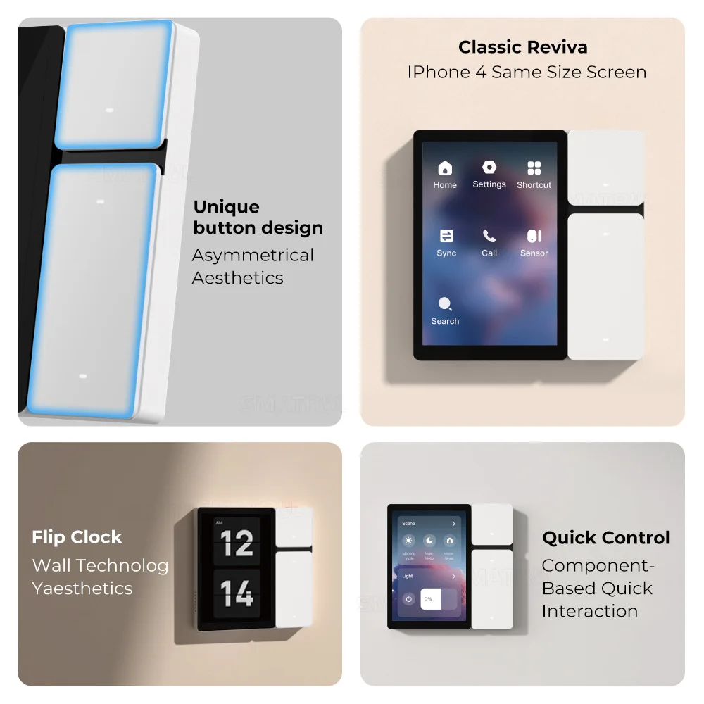 SIXWGH Mini Smart Control Panel PC 220V Max Voltage 16A Max Current with Smart Life App for International EU UK WiFi Network