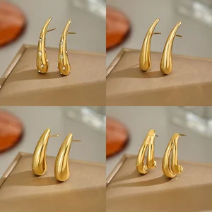 Stainless Steel Hoop Earrings for Women Trendy Classic Hypoallergenic Jewelry for Daily Wear Made in China