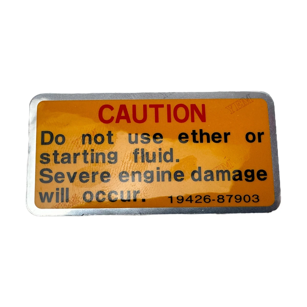 19426-87880 Label for Kubota D902 Industrial Engine Parts