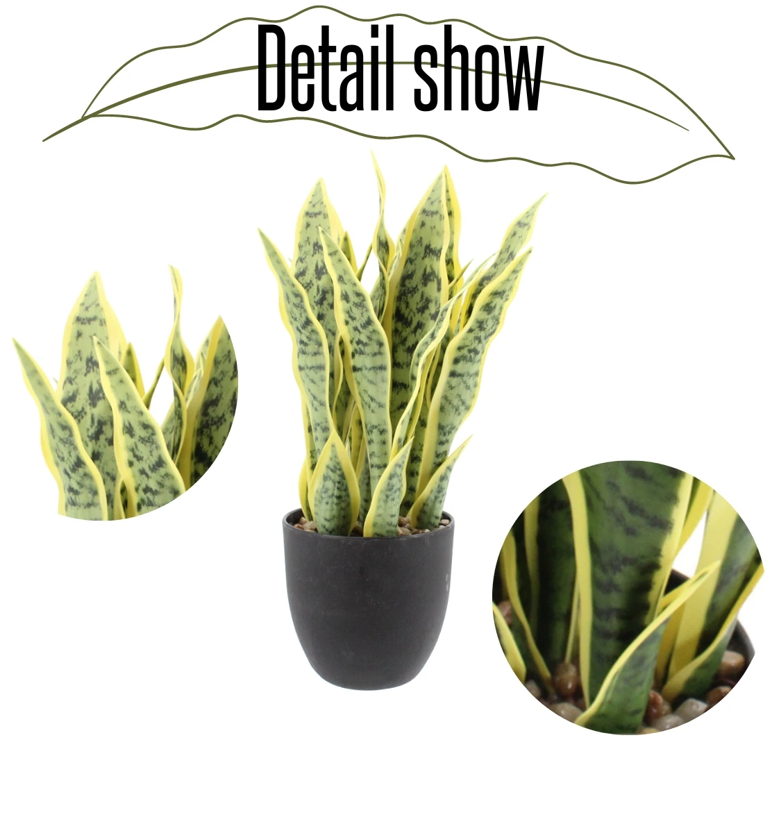 Artifical Plants Home Decor Realistic Faux Snake Plant Artificial