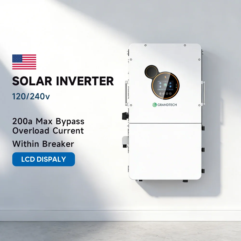 Inverter a fase divisa da 48 V, 6 kW, 8 kW, 10 kW e 12 kW (gamma 8–12 kW) disponibile a magazzino negli Stati Uniti; inverter solare ibrido 120 V / 240 V con certificazione UL, adatto a impieghi residenziali e commerciali