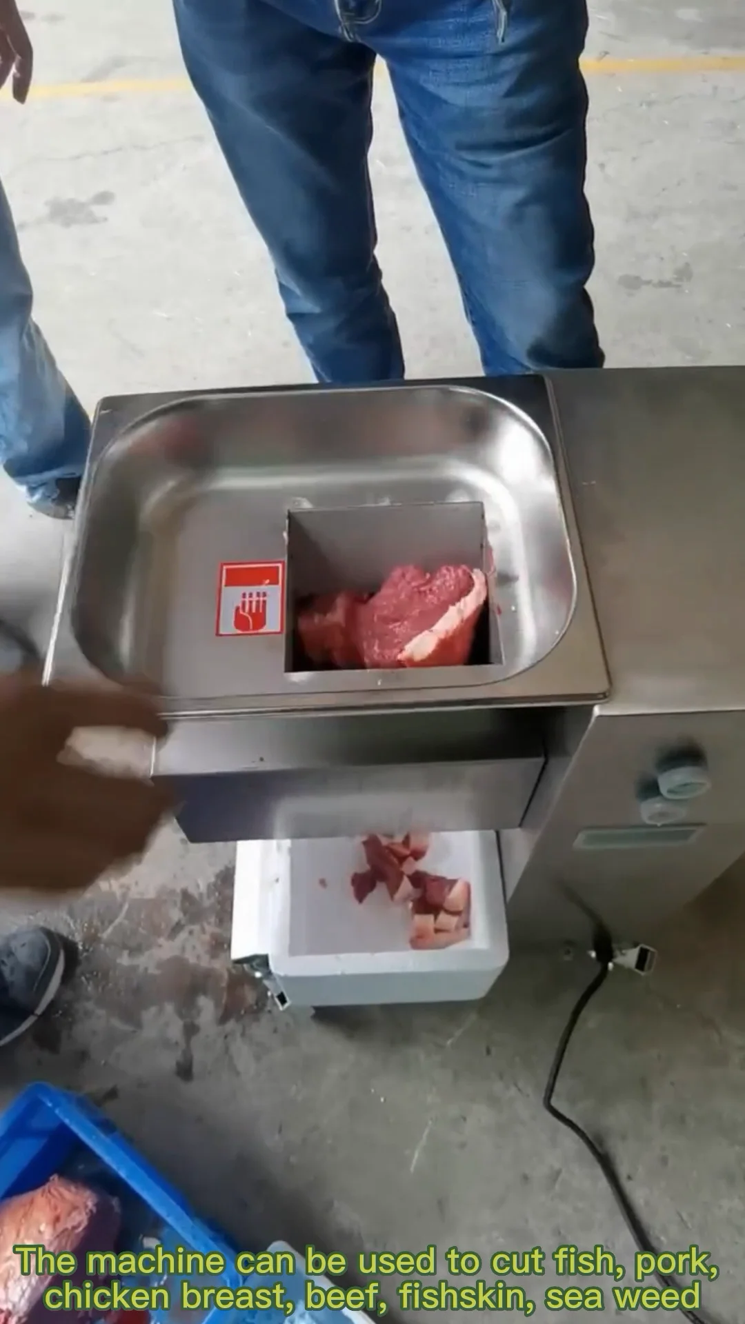 Latest Design 750w Fresh Chicken Breast Cube Dicer Machine Slicing Meat