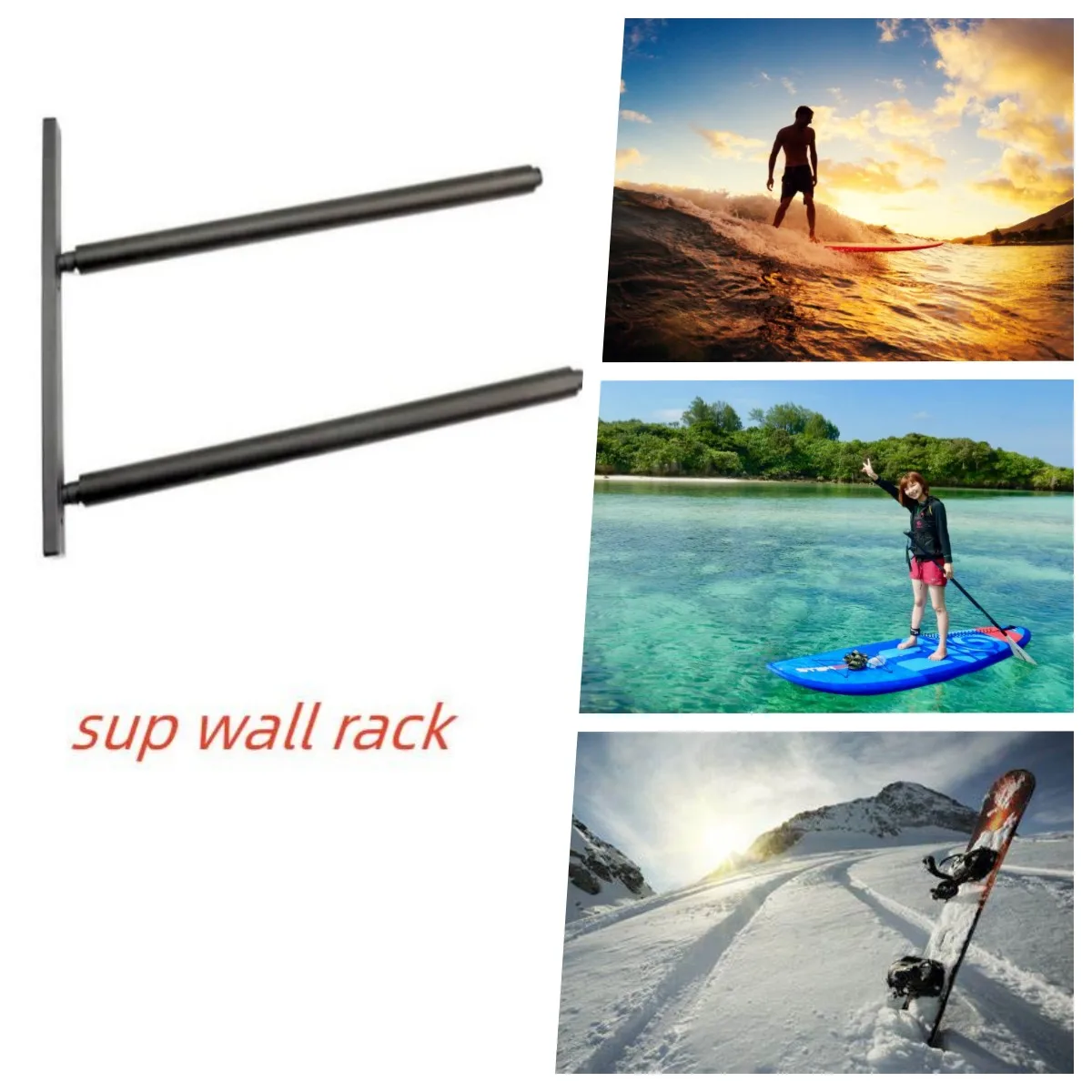 Diy Horizontal Stand Up Paddle Board Sup Rack Dual Wall Mounted Rack