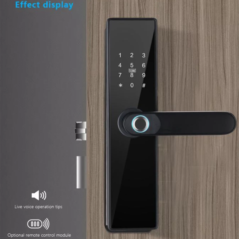 Tuya Wifi TTlock Chapas Inteligentes Secure Keylock Digital Keyless Entry Smart Home Handle Lock