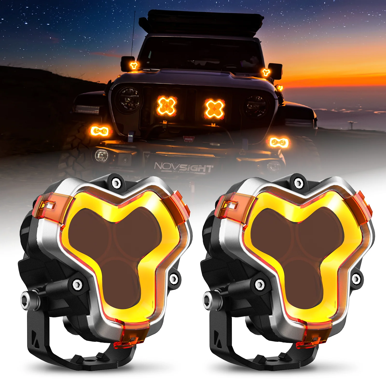 Novsight 2インチ3インチ6インチ防水スポットLedライトバー4x4オフ