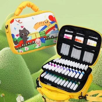 Children's Pack of Acrylic Markers for Amusement Park Art Fine Tip Opaque Layerable Washable Plastic Color Pencils for Students