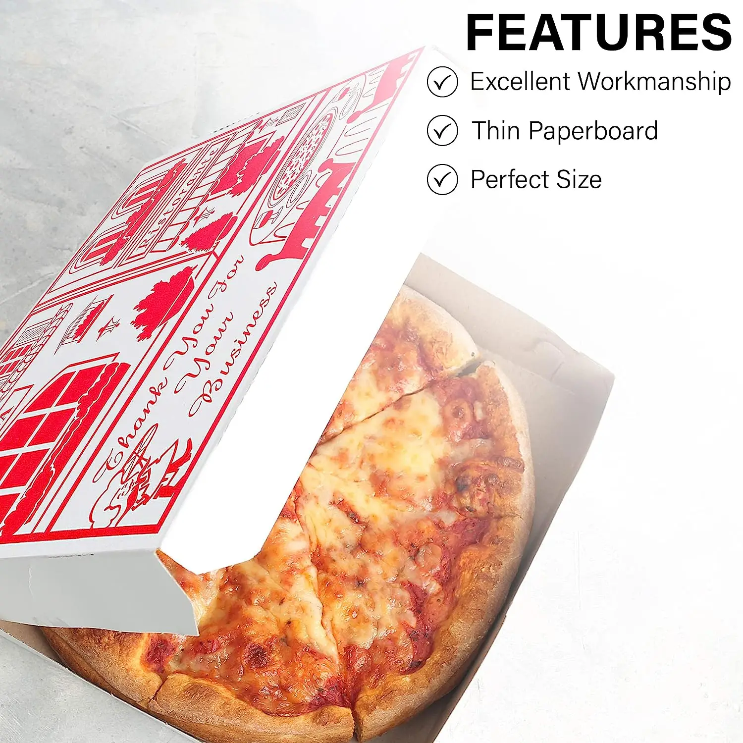 Wholesale Custom Logo Printed Corrugated Pizza Box 24 Inch Large Size