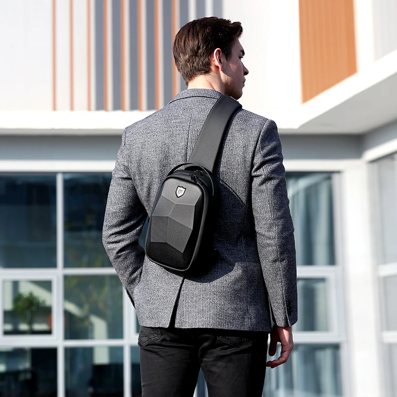 FENRUIEN Men's Korean Style Sling Bags Minimalist Waterproof