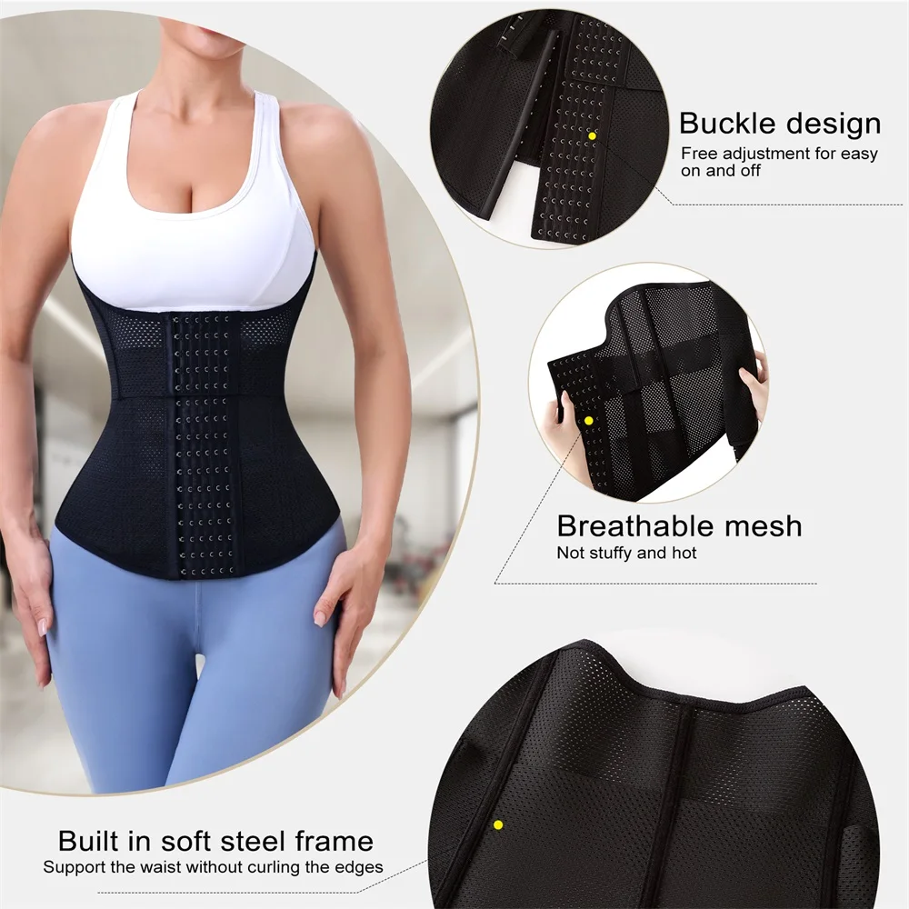 Tummy Control Shaper Waist Trainer Shaperwear Waist Cincher Trimmer Belt Double Trimmer Shaping Wrap Girdle Full Body Corset