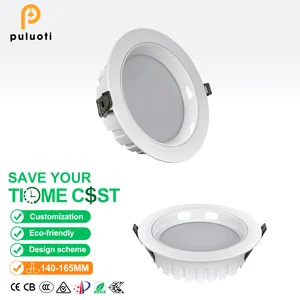 Modern Aluminum Recessed LED Downlights Multiple Sizes 10-Year Warranty CRI 97 for Indoor Use Homes Offices Commercial Hotels