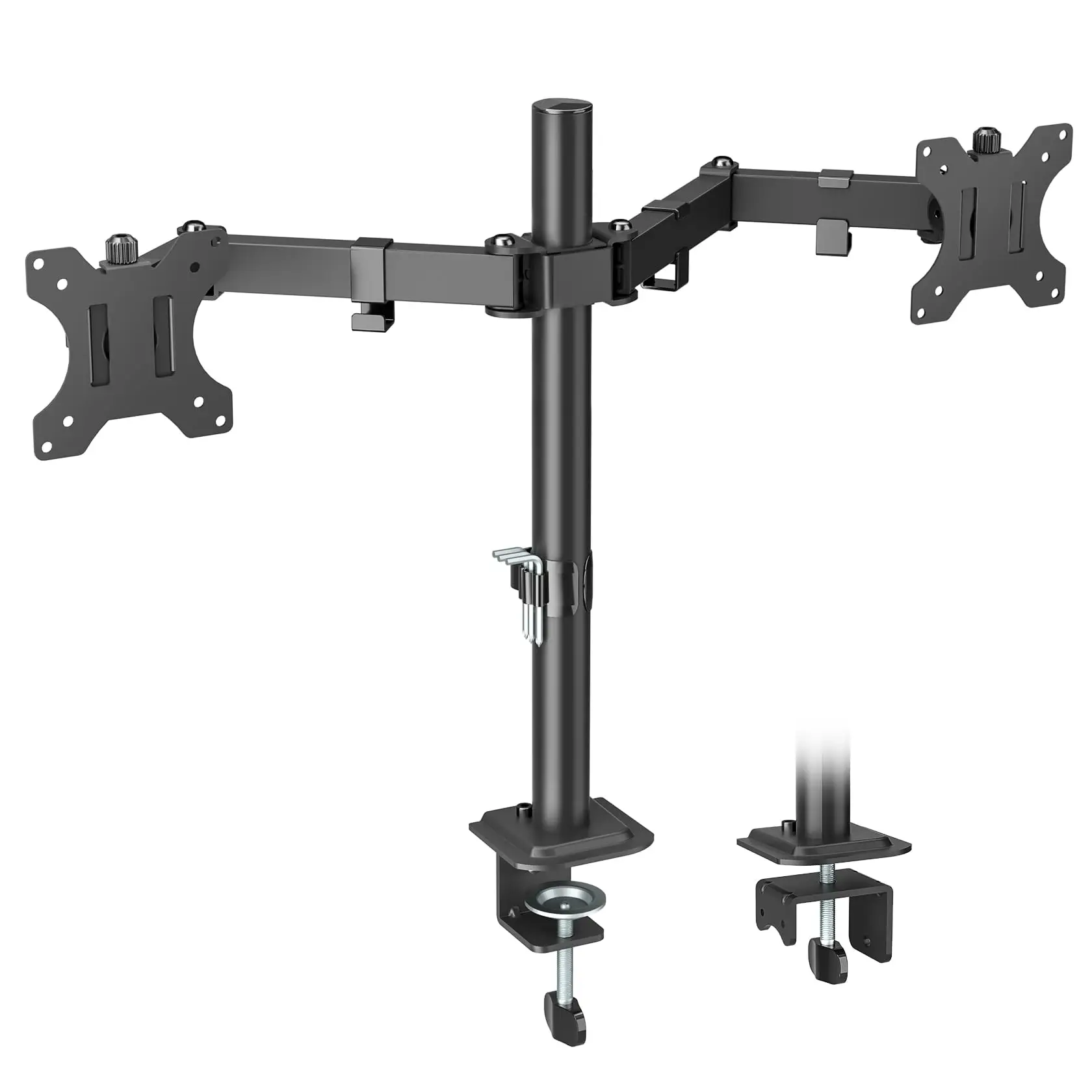 MG Dual Computer Monitor Stand 27 32  Vesa Screen 2  Arms Desk Mount PC Risers White  Double Computer  Vertical  Clamp Laptop