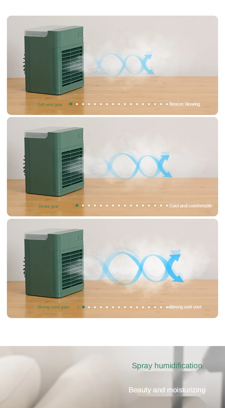 New Product Ideas 2021 Battery Capacity 2000mah Air Conditioners Personal Air Cooler 