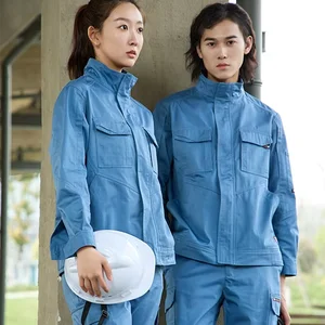 Customized Wholesale CVC Anti-static Labor Protection Uniforms Industrial Corporate Workwear