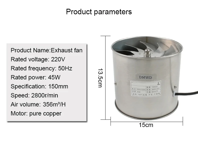 Kitchen Exhaust Fan, DMWD, Wall - detail 14