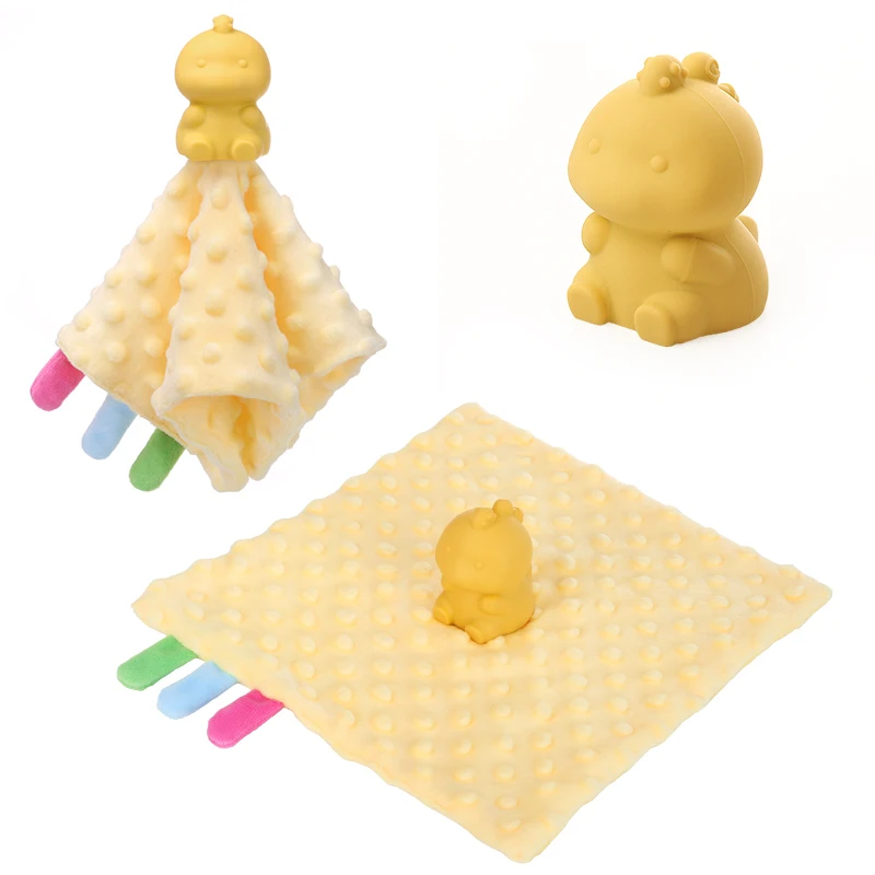 Baby Comforter Sleeping Blanket Teether Toy Super Soft Cotton Baby Lovey Security Blanket for Babies