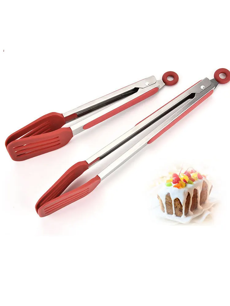 OEM & ODM Tong Set Stainless Steel Silicone BBQ Clip Clamps Wholesale Tongs Stainless Steel Kitchen BBQ Grill Clamps BBQ Tongs details