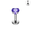 Cuore d'argento viola