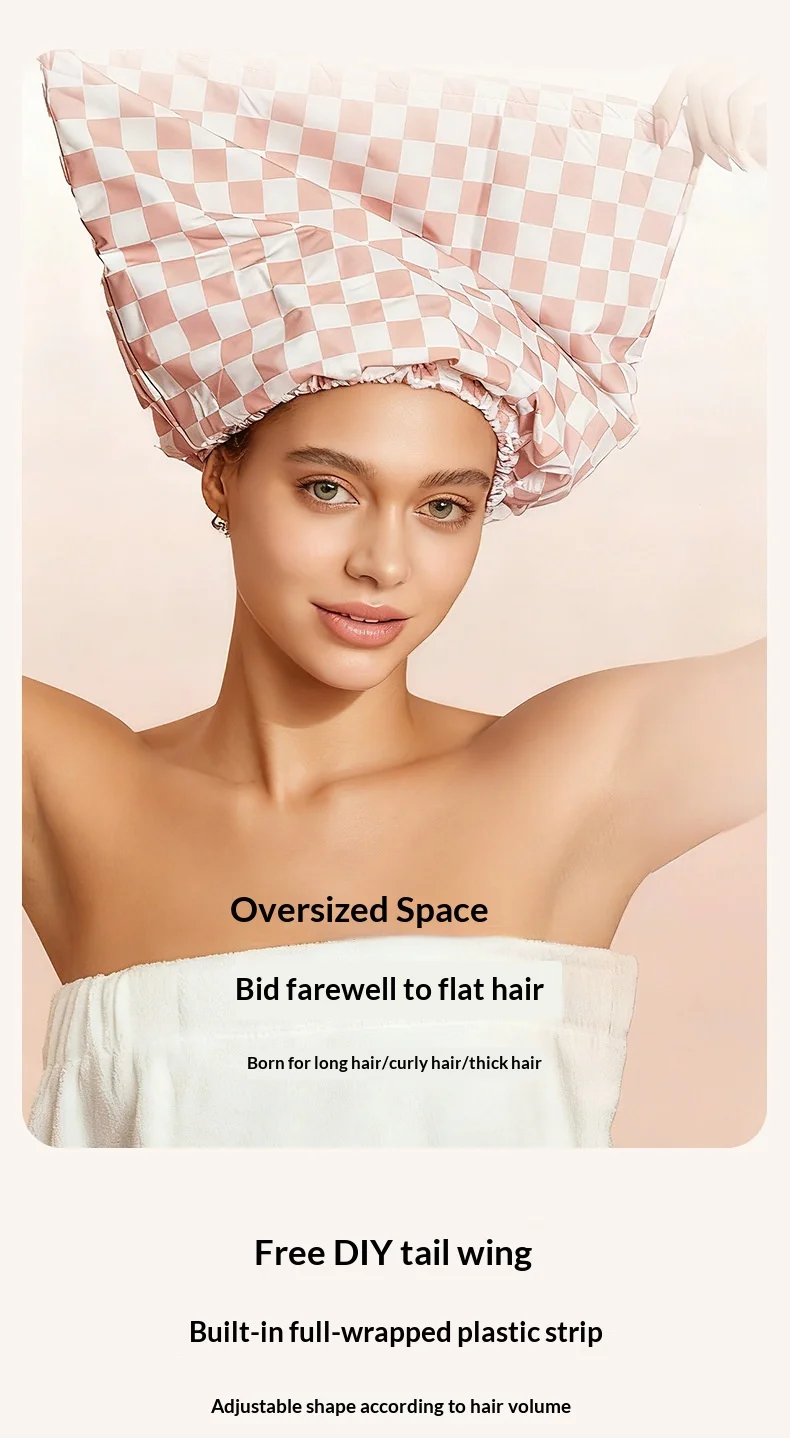 Premium Women's Hair Care Set: Shower Cap & Curling Iron