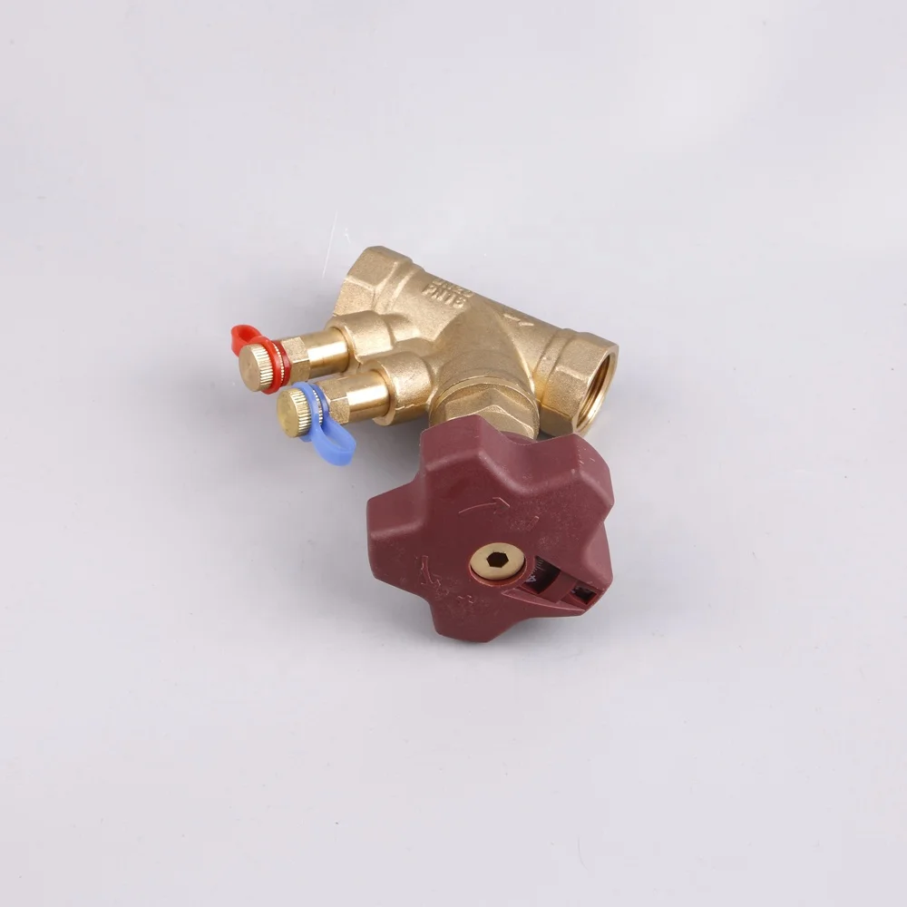 Brass  Balancing Valves Double Regulating Balance Flow Meter Valve
