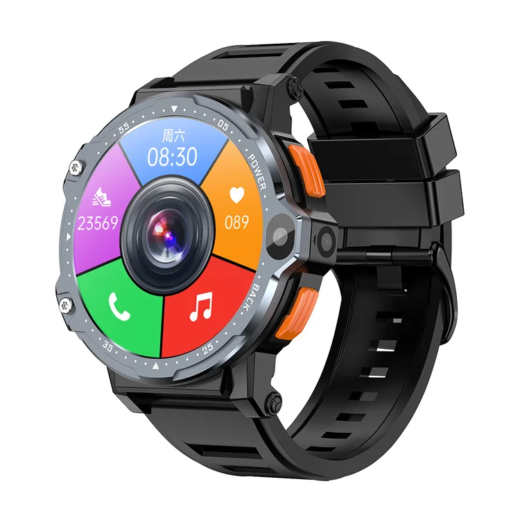4g Sim Card Android Mobile Call Phone Smart Watch S9 S8 Gps Wifi Dual Video Camera Men Pg999 Round Smartwatch