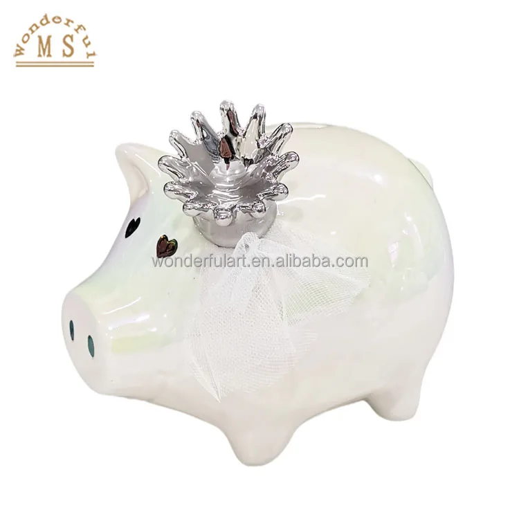 Cute cartoon little pig design ceramic piggy bank lovely animal shape porcelain money box