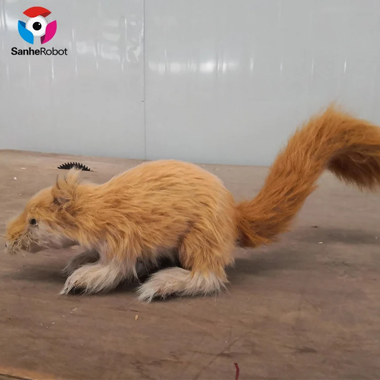 Animatronic Raccoon Artificial Wool Animal Model for Public Shopping Malls Adventure Parks Airports on Sale